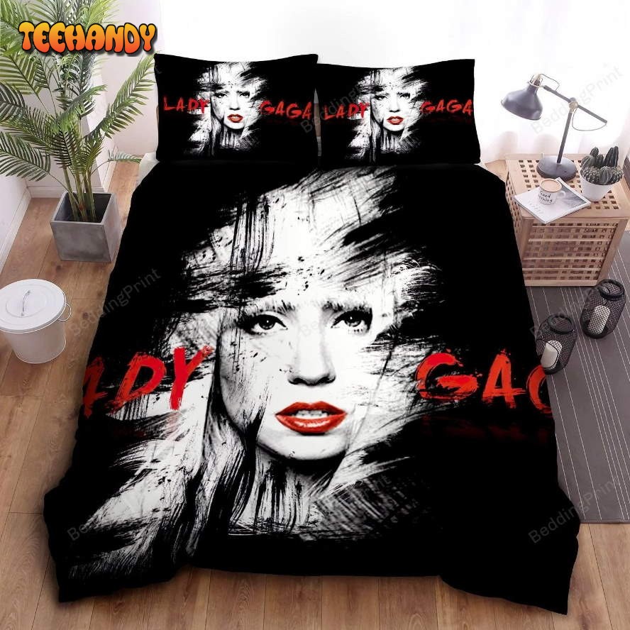 Lady Gaga In Black And White Bedding Set