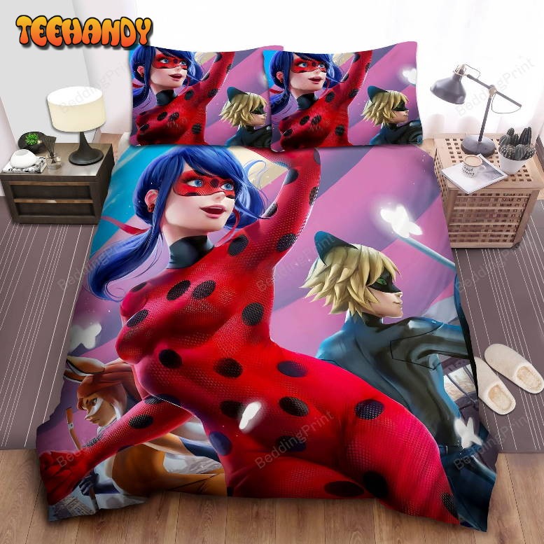 Ladybug Cat Noir And Rena Rouge Bedding Set