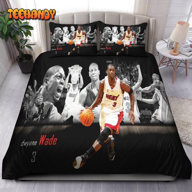 Legend Dwyane Wade Miami Heat NBA 33 Bedding Set