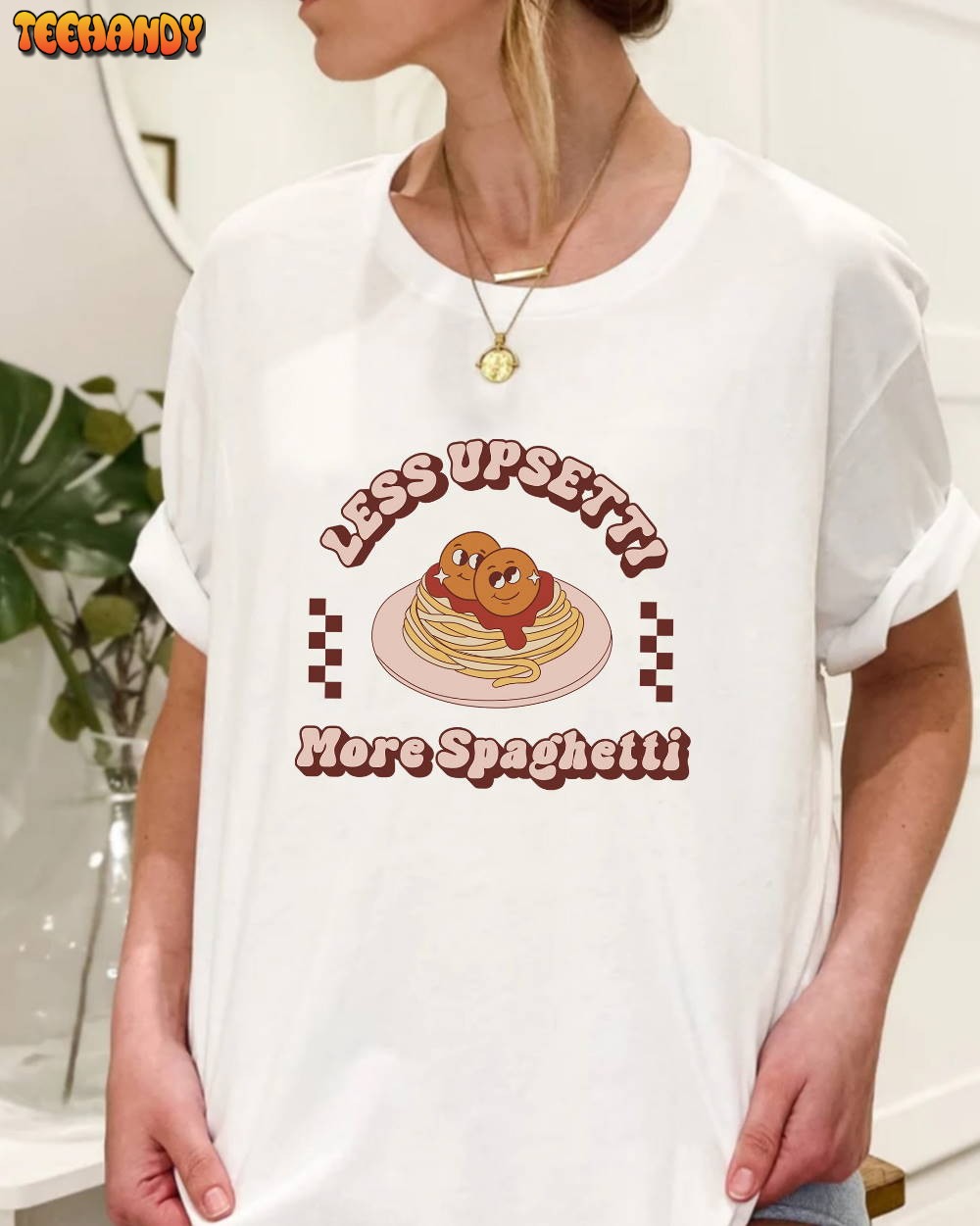 Less Upsetti More Spaghetti Shirt, Spaghetti Foodie Italian Food Shirt