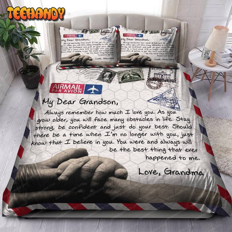 Letter For Grandson from Grandpa Bedding Sets