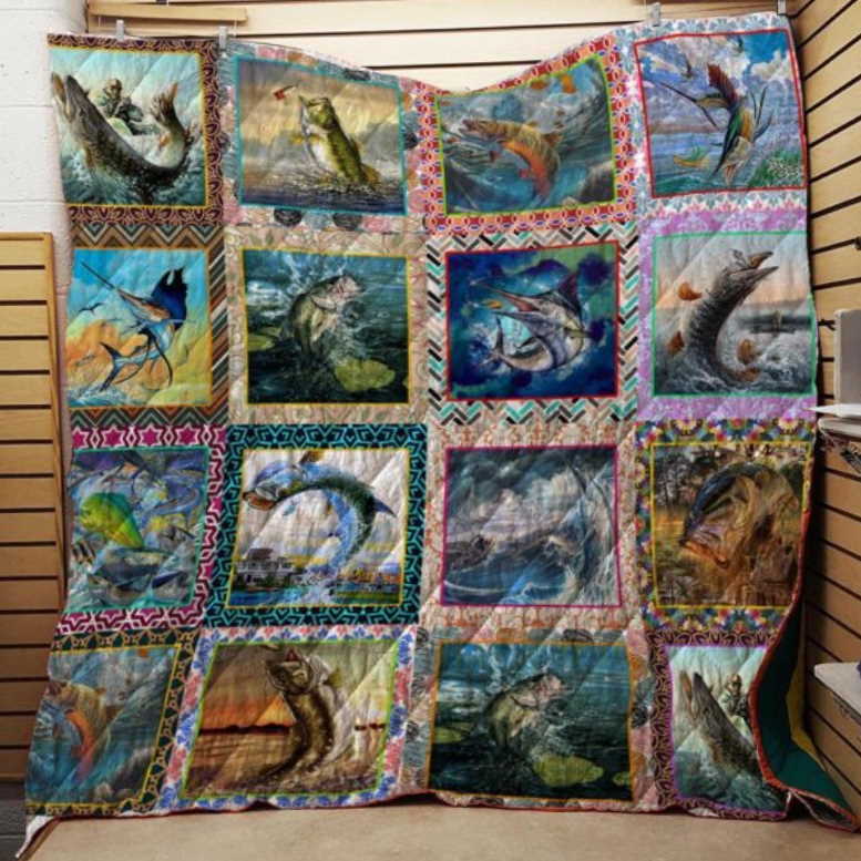 Life Of Fishing 3D Customized Quilt Blanket