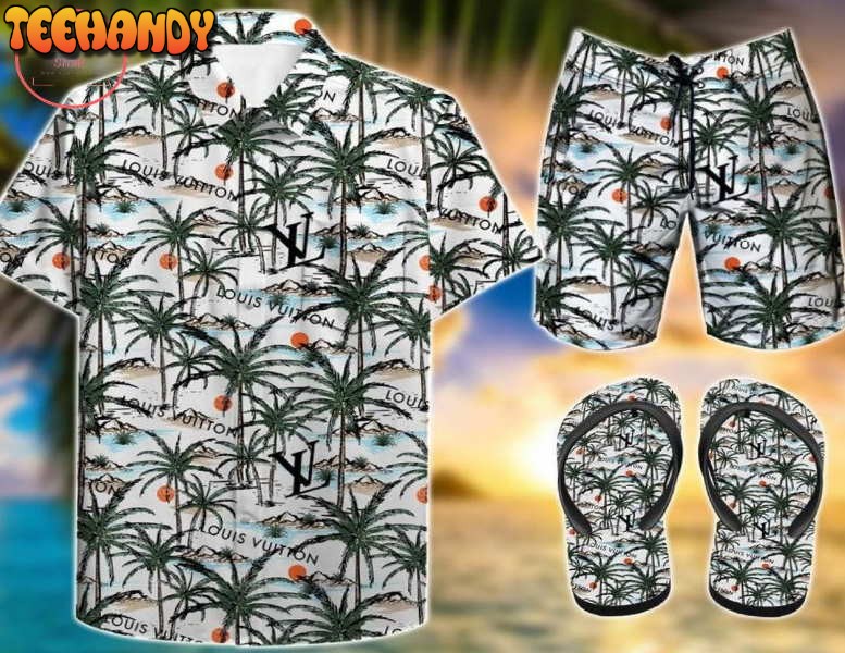 Louis Vuitton Palm Hawaiian Shirt and Shorts