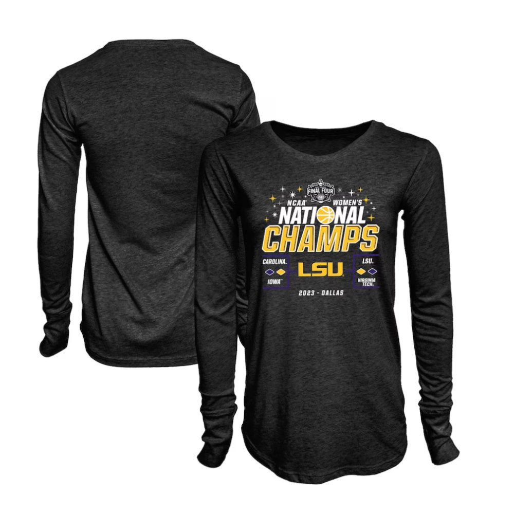 LSU Tigers Women’s 2023 NCAA Basketball National Champions Stars Long Sleeve T-Shirt