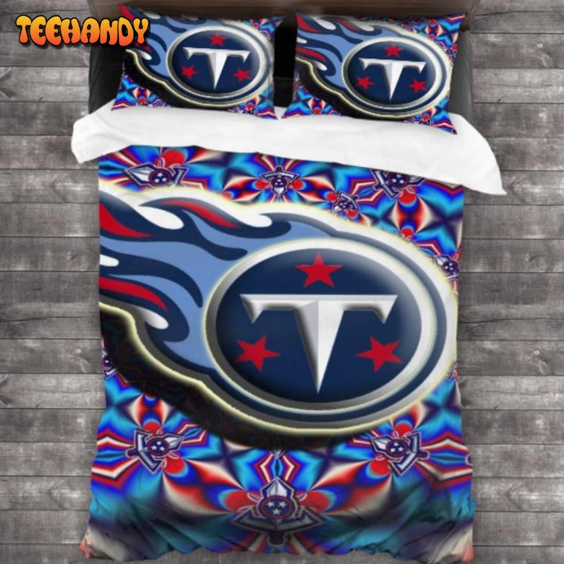 Machine Washable Tennessee Titans Logo Bedding Set