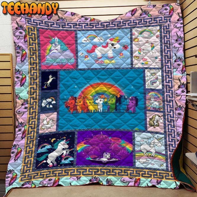 Magical Unicorn 3D Customized Quilt Blanket I