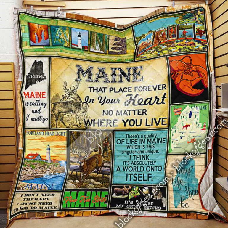 Maine Is Calling Andmust Go 3D Quilt Blanket