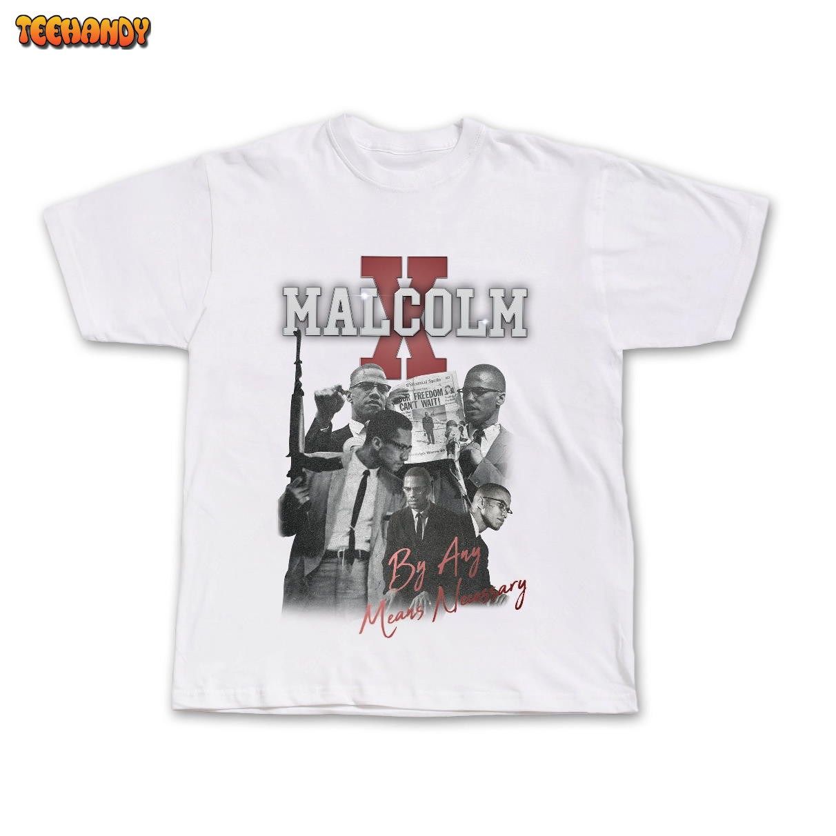 Malcolm X Rap T-Shirt Old School Malcolm Rap Tee 90s Rap T-Shirt