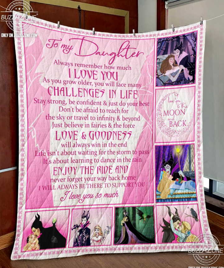 Maleficent Daughter Always Be There To Support You 3D Quilt Blanket