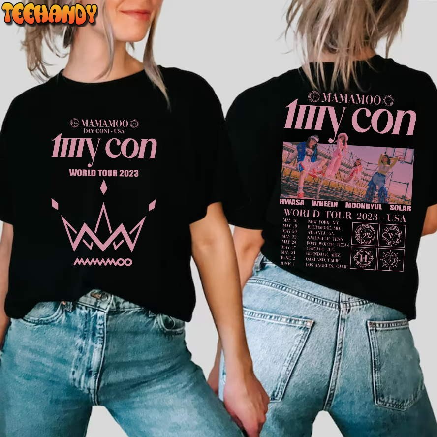 Mamamoo Tour 2023 T-shirt, Mamamoo My Con Tour Shirt