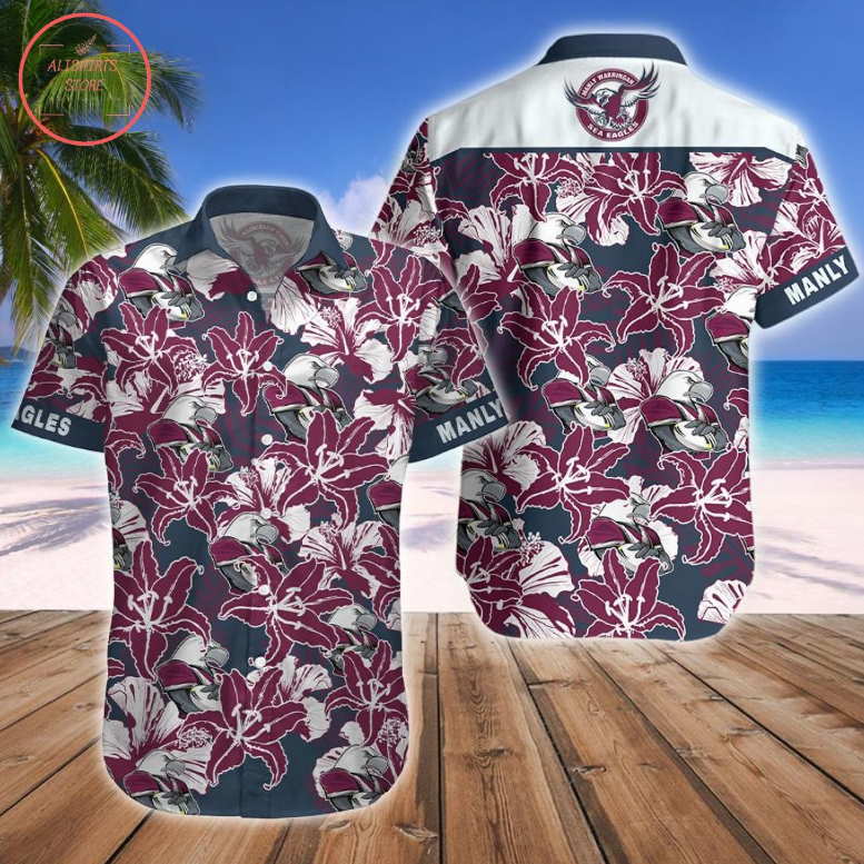 Manly Sea Eagles Mascot Hawaiian Shirt