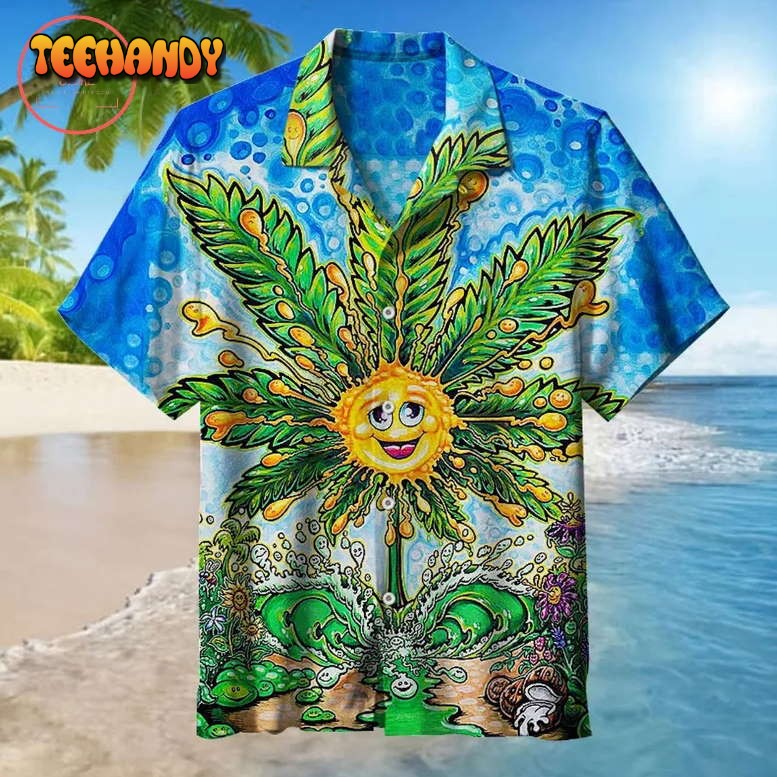 Marijuana Smiley Hawaiian Shirt