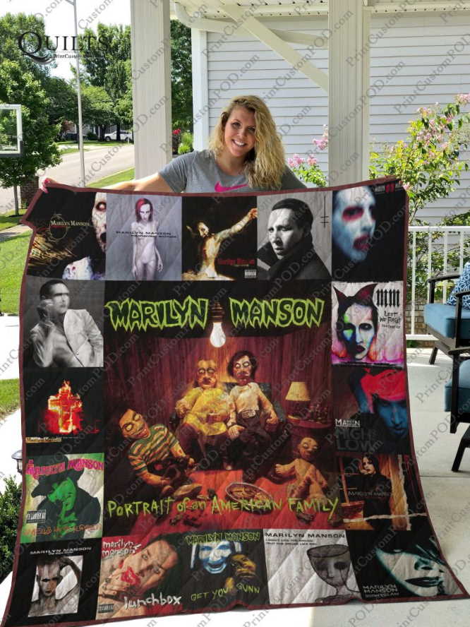 Marilyn Manson Albums For Fans Version 3D Quilt Blanket