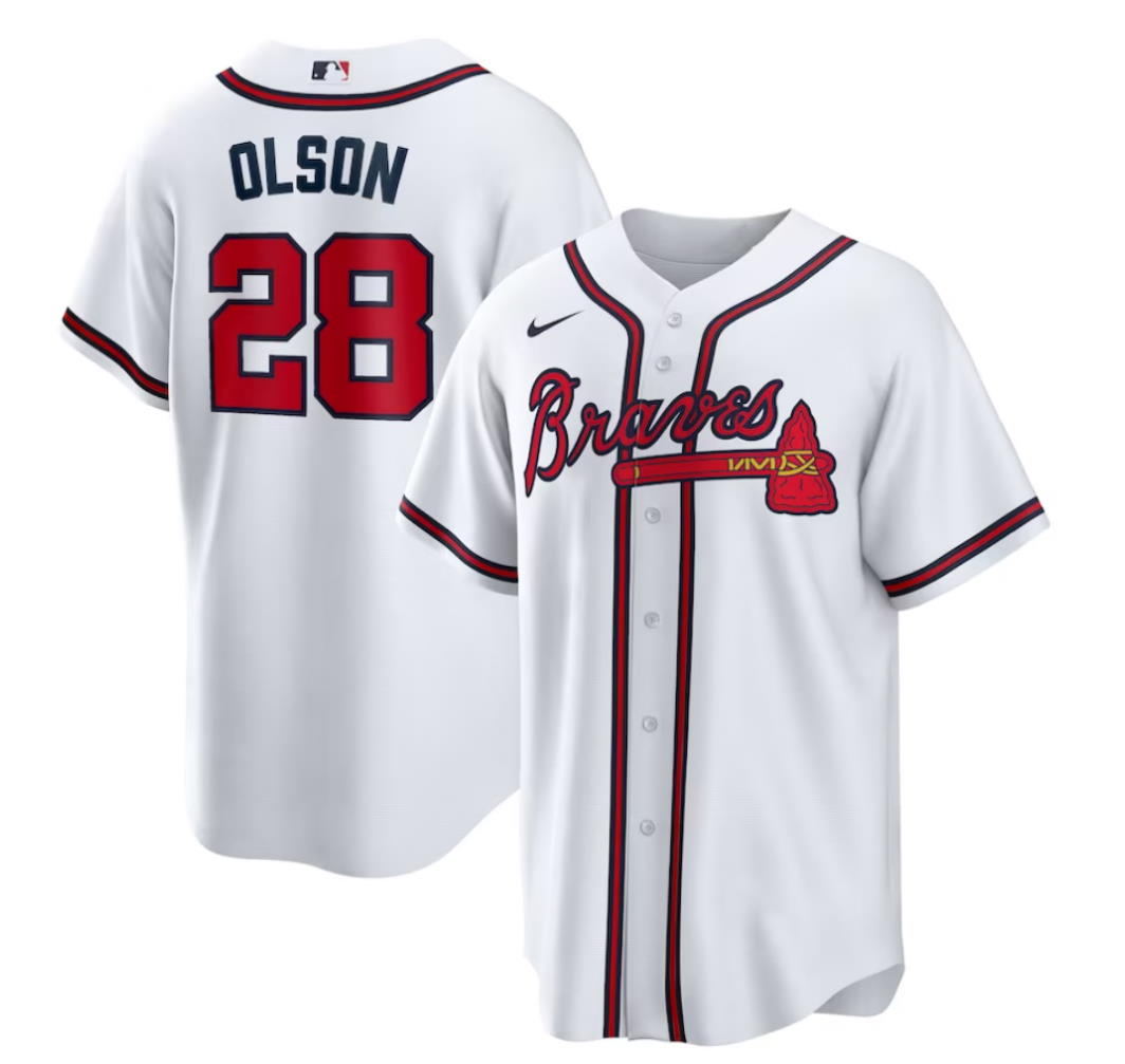 Matt Olson Atlanta Braves Home Replica Player White Jersey