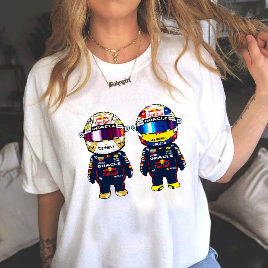 Max Verstappen and Sergio Pérez Racing Car Shirt