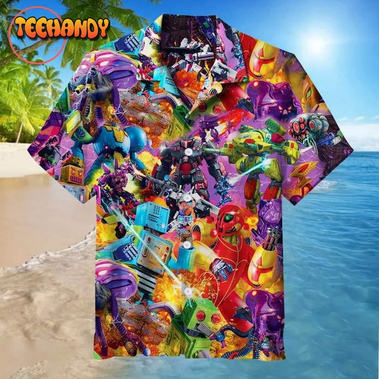 Mecha Robot War Hawaiian Shirt