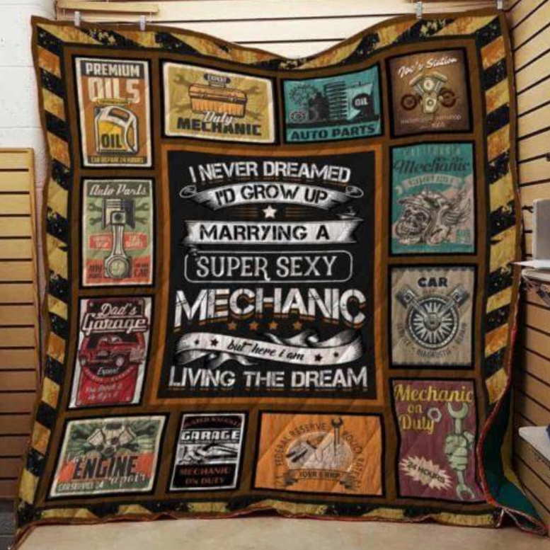 Mechanic Living The Dream 3D Customized Quilt Blanket