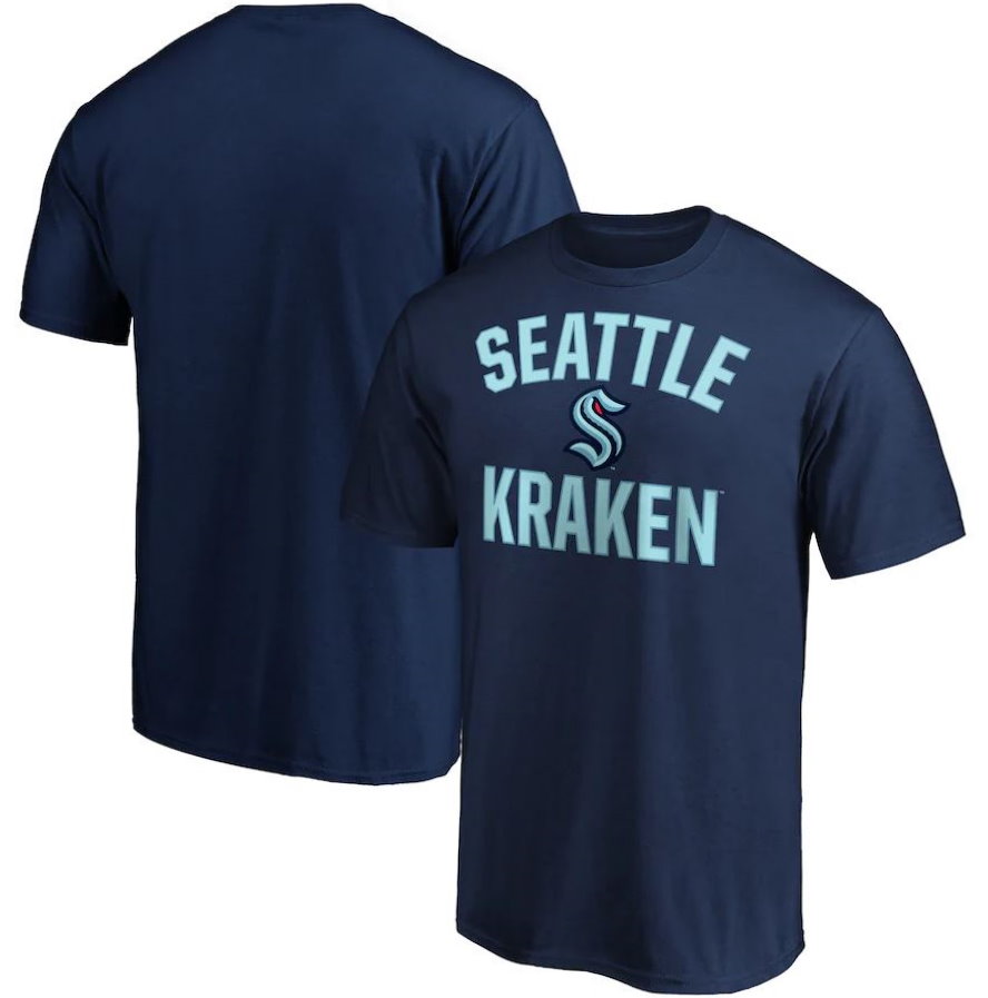 Men’s Seattle Kraken Navy Victory Arch T-Shirt