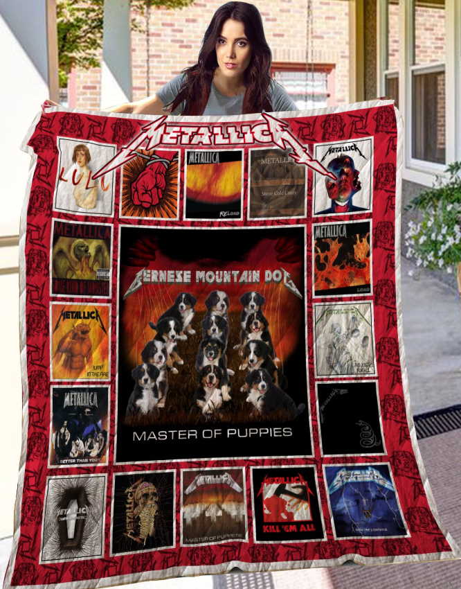 Meowtallica Bernese Mountain Dog 3D Customized Quilt Blanket