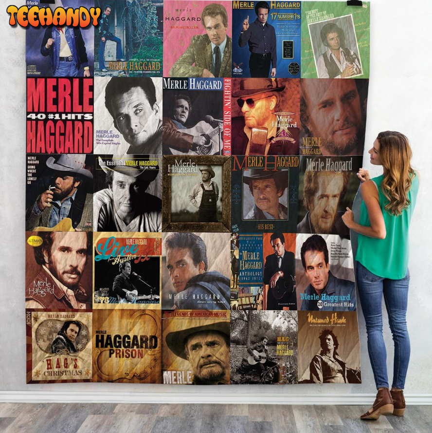 Merle Haggard Complication Albums 3D Customized Quilt Blanket