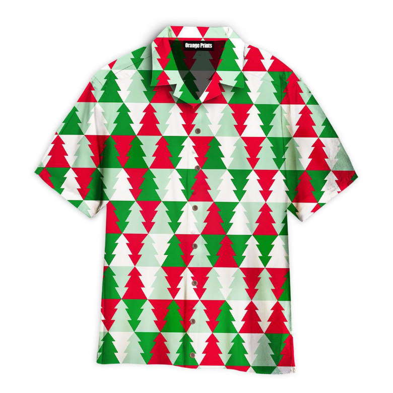 Merry Christmas Tree Pattern Hawaiian Shirt