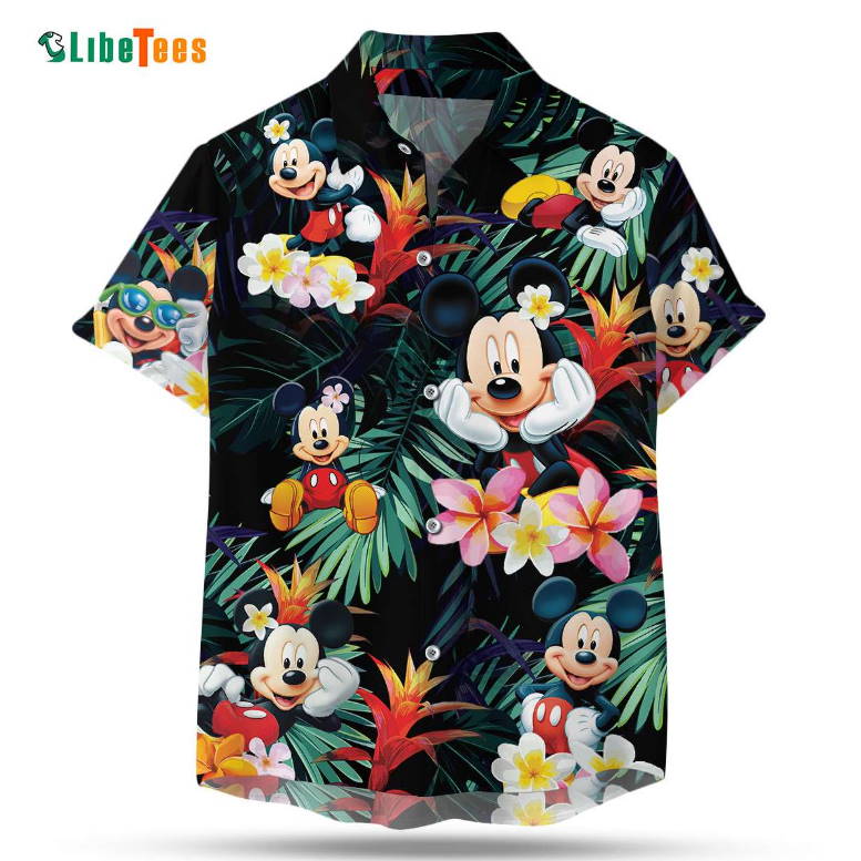 Mickey Mouse Lost In The Tropical Forest, Disney Hawaiian Shirt