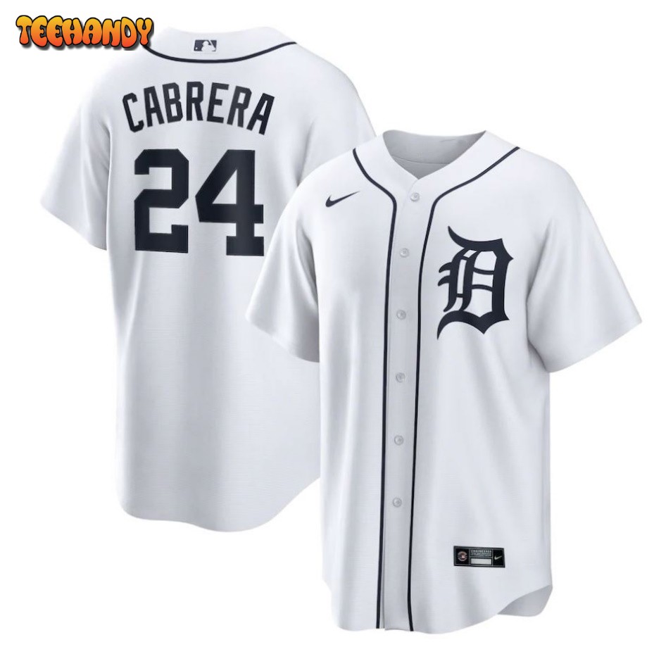 Miguel Cabrera Detroit Tigers Home Replica Player Name Jersey – White