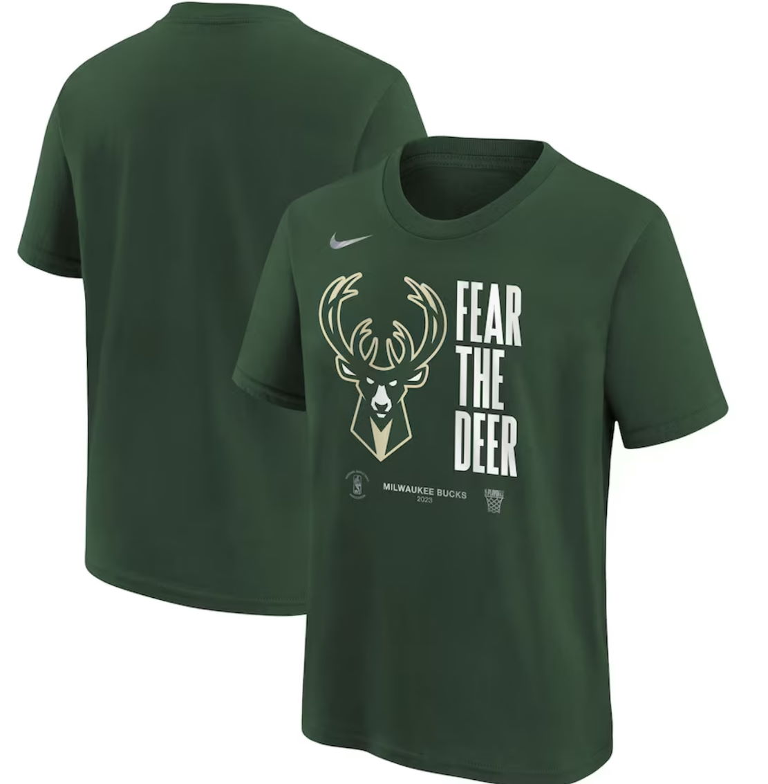 Milwaukee Bucks Youth 2023 NBA Playoffs Mantra T-Shirt