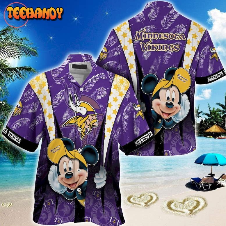 Minnesota Vikings Mickey Mouse Hawaiian Shirt