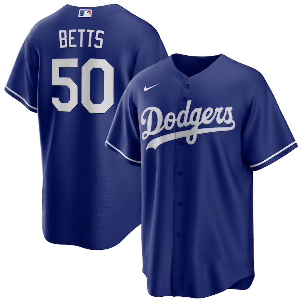 Mookie Betts Los Angeles Dodgers Replica Player Name Jersey