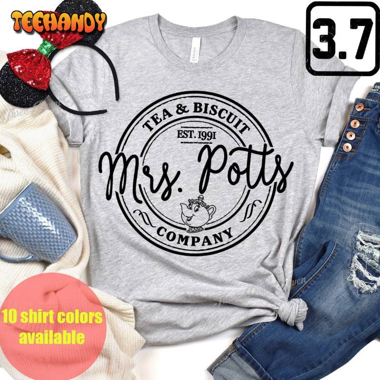 Mrs Potts Beauty and the Beast Inspired, Mrs Potts Tea & Biscuit Company Shirt