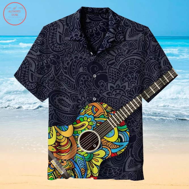 My Favorite Vintage Printed Guitar Hawaiian Shirt