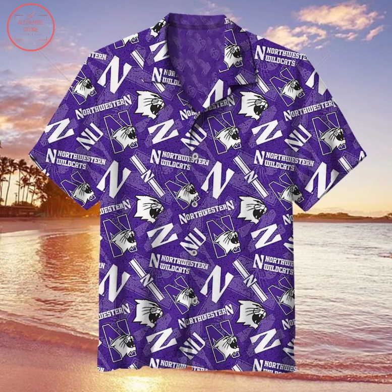 NCAA Northwestern Wildcats Hawaiian Shirt