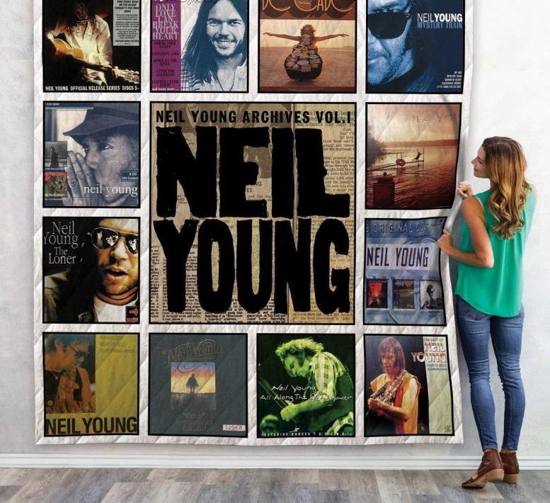 Neil Young Compilations Albums 3D Customized Quilt Blanket