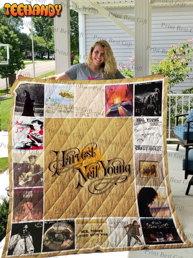 Neil Young Poster 3D Quilt Blanket