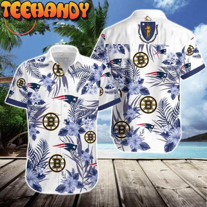 New England Patriots Boston Bruins Hawaiian Shirt