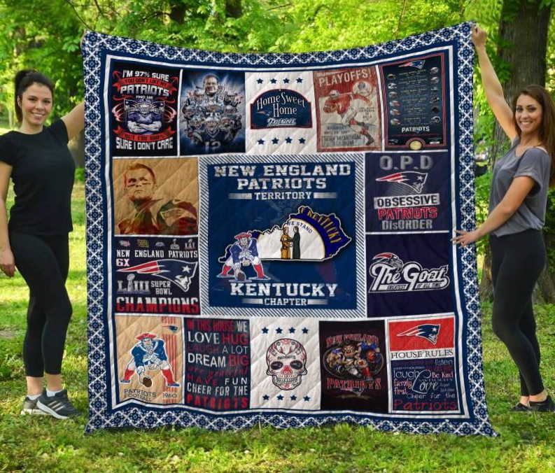 New England Patriots Kentucky 3D Customized Quilt Blanket