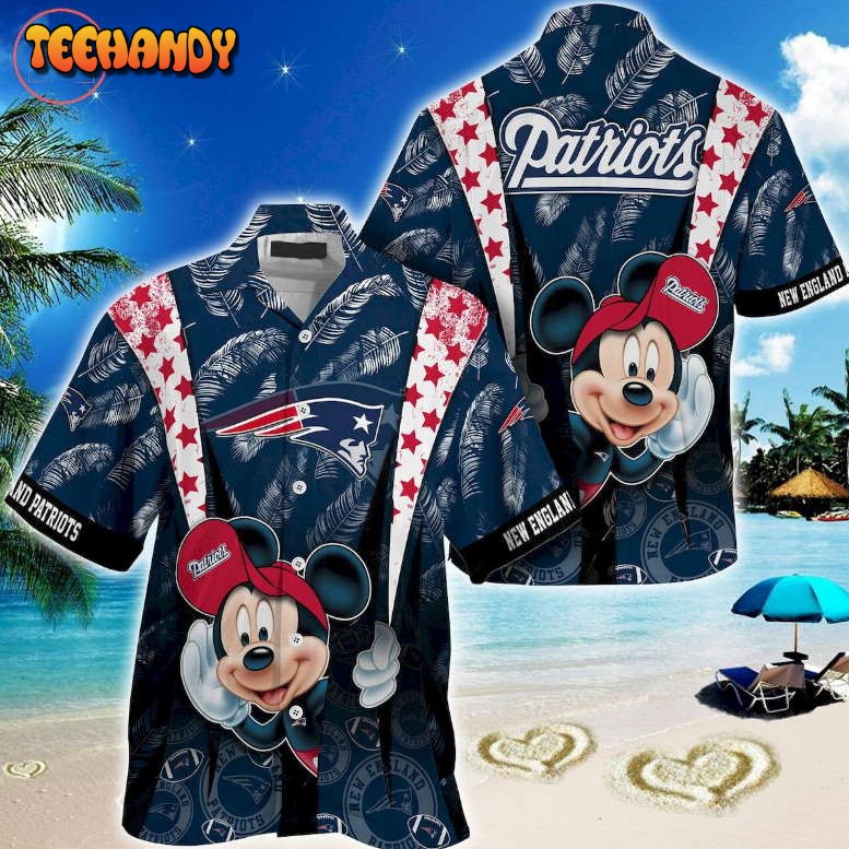 New England Patriots Mickey Mouse Hawaiian Shirt