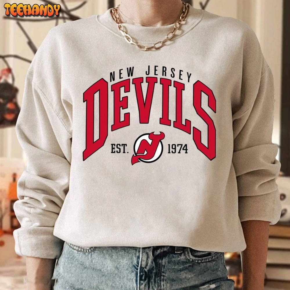 New Jersey Devils EST 1974 Sweatshirt,New Jersey Hockey Shirt