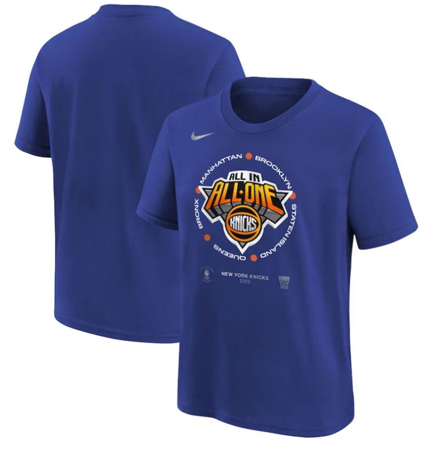 New York Knicks Youth 2023 NBA Playoffs Mantra T-Shirt