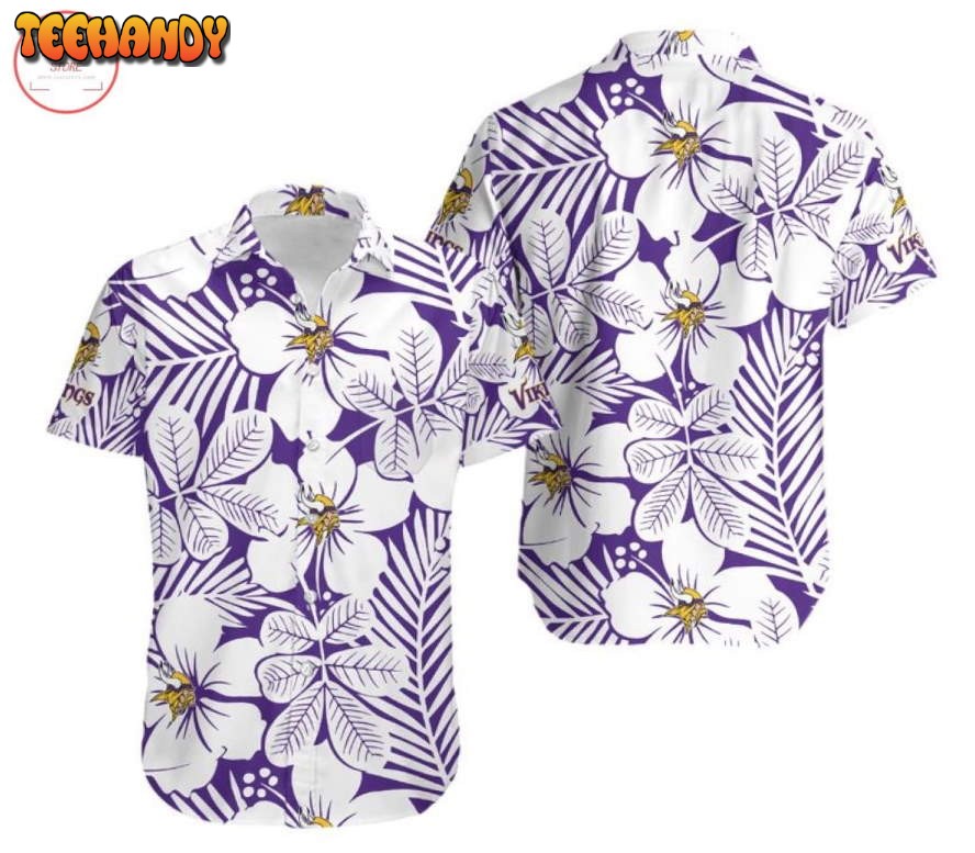 Nfl Minnesota Vikings Flower Hawaiian Shirt