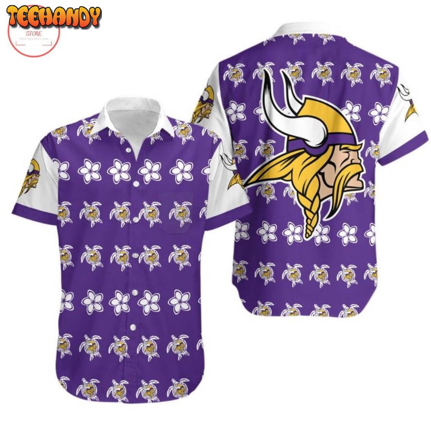 Nfl Minnesota Vikings Turtle Hawaiian Shirt