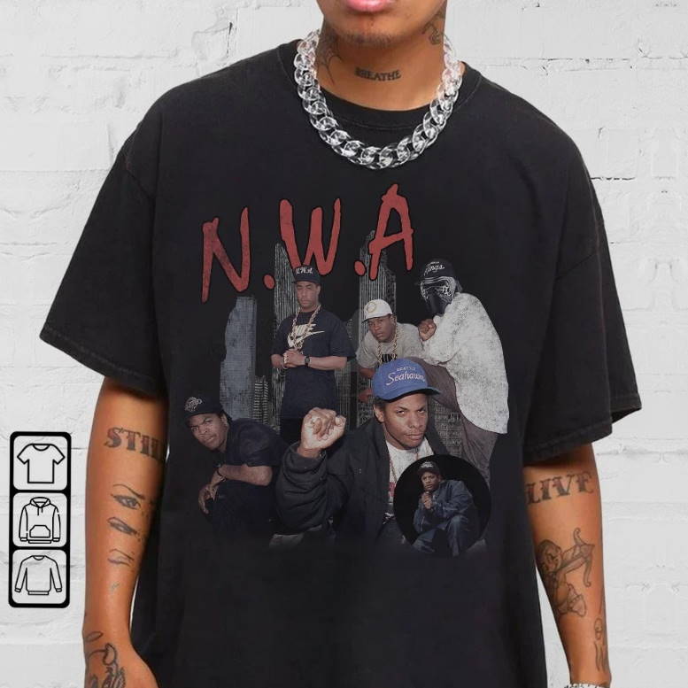 NWA Streetwear Gifts Shirt V4 Hip Hop 90s Vintage Retro Graphic T-Shirt