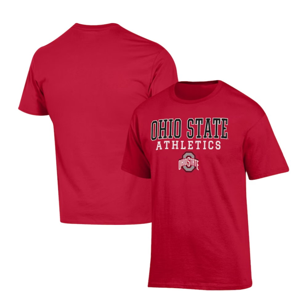 Ohio State Buckeyes Champion Athletics Logo Stack T-Shirt