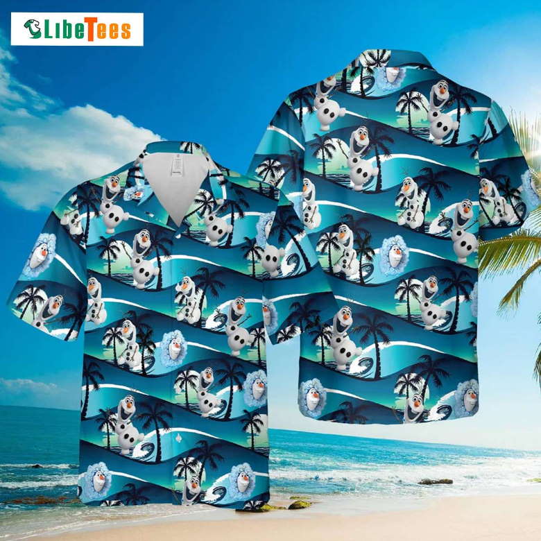 Olaf Frozen Tropical Hawaiian Shirt, Disney Hawaiian Shirt