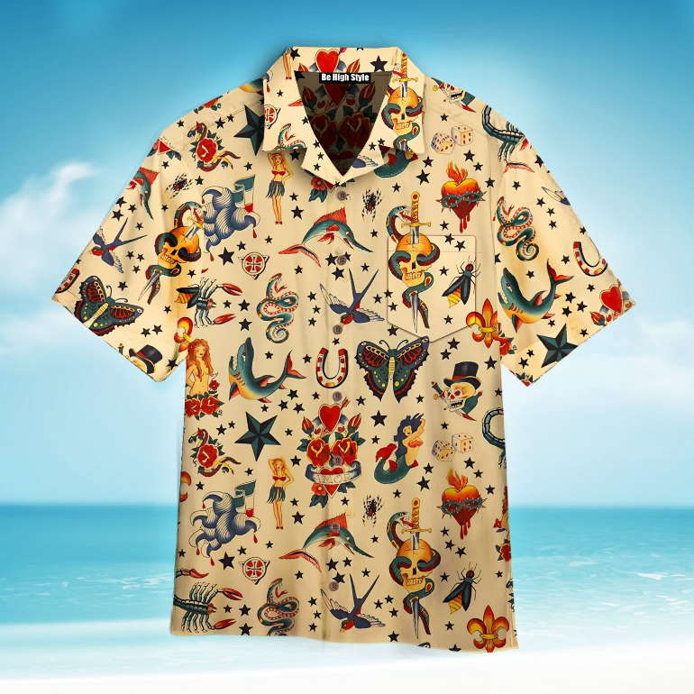 Old School Tatoo Summer Funny Hawaiian Shirt