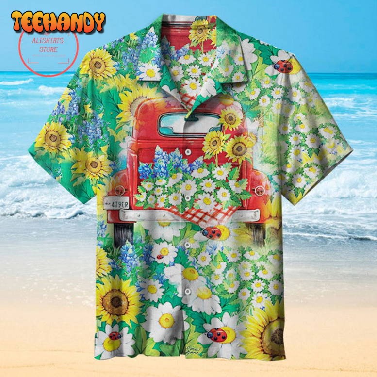 On The Road Of Life Flowers Are In Full Bloom Remember To Be Pptimistic Hawaiian Shirt