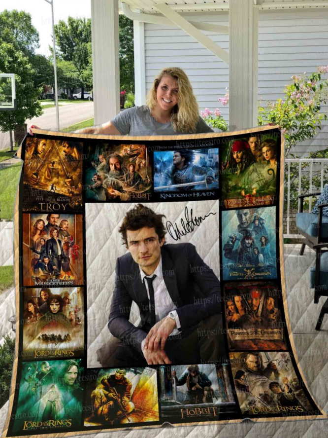 Orlando Bloom 3D Quilt Blanket