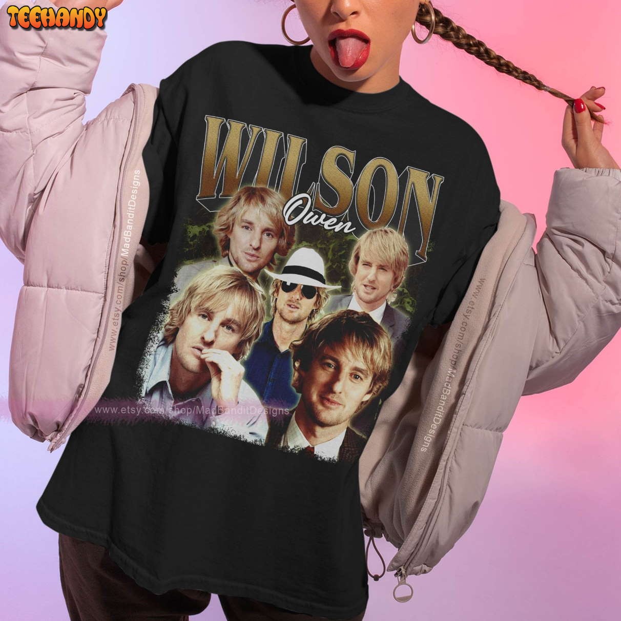 Owen Wilson Cool Retro Rock Poster 70s 80s 90s Style Shirt