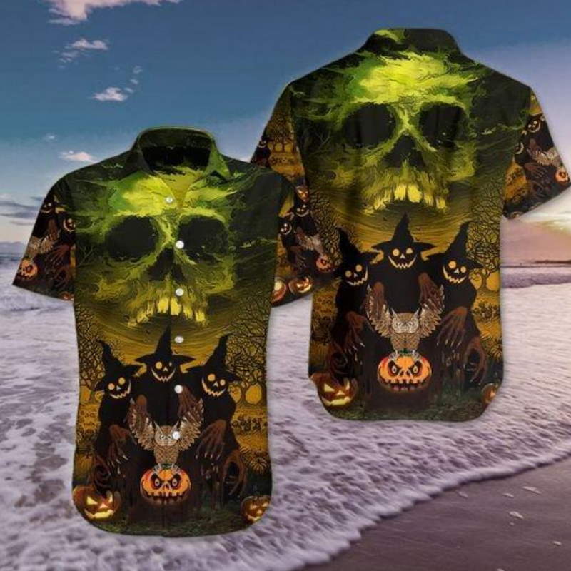 Owl On Pumpkin Halloween Hawaiian Shirt